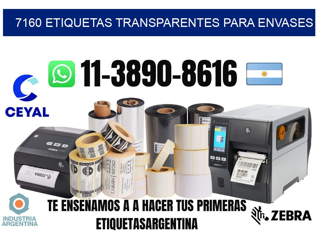 7160 Etiquetas transparentes para envases