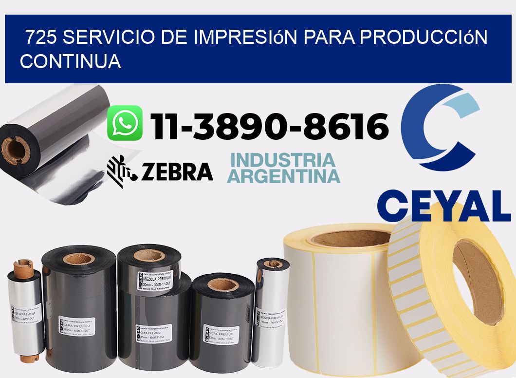 725 Servicio de impresión para producción continua