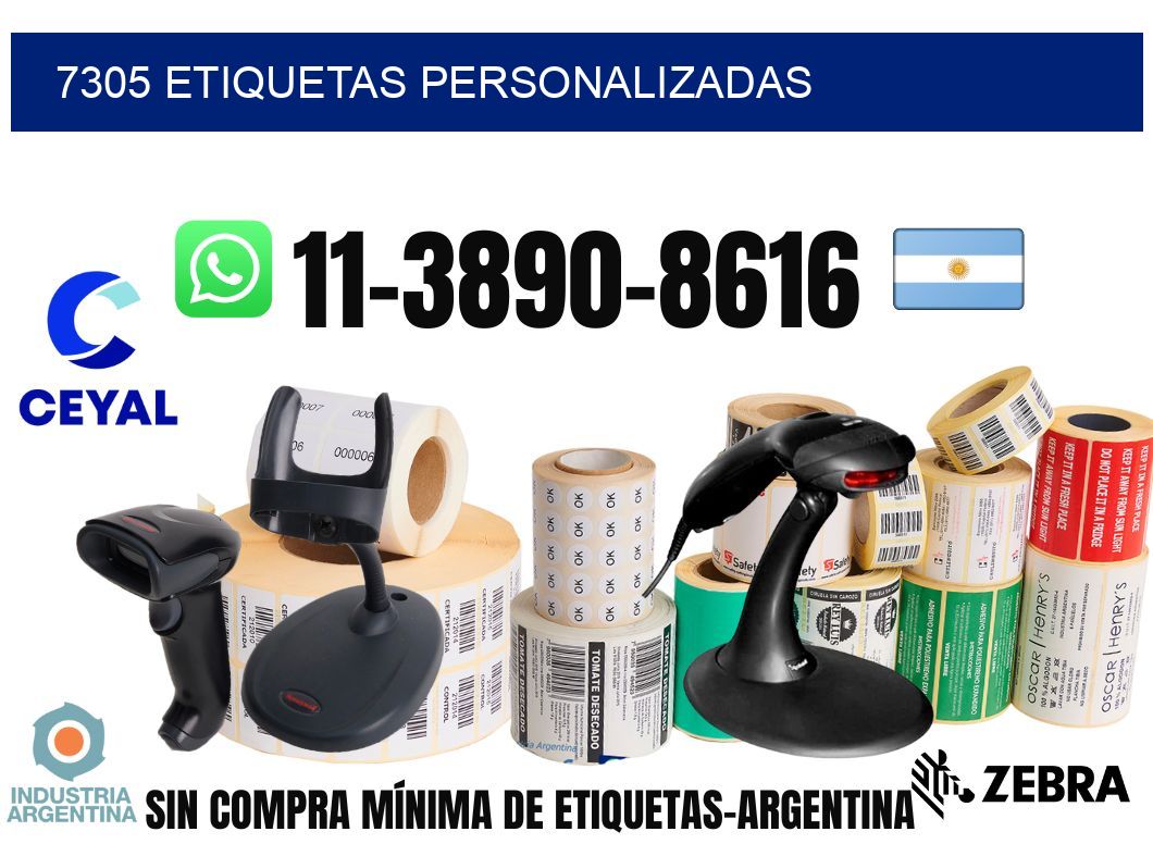 7305 etiquetas personalizadas