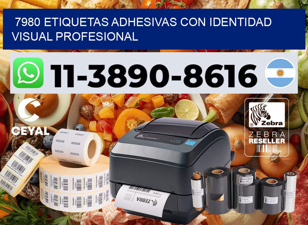 7980 Etiquetas adhesivas con identidad visual profesional