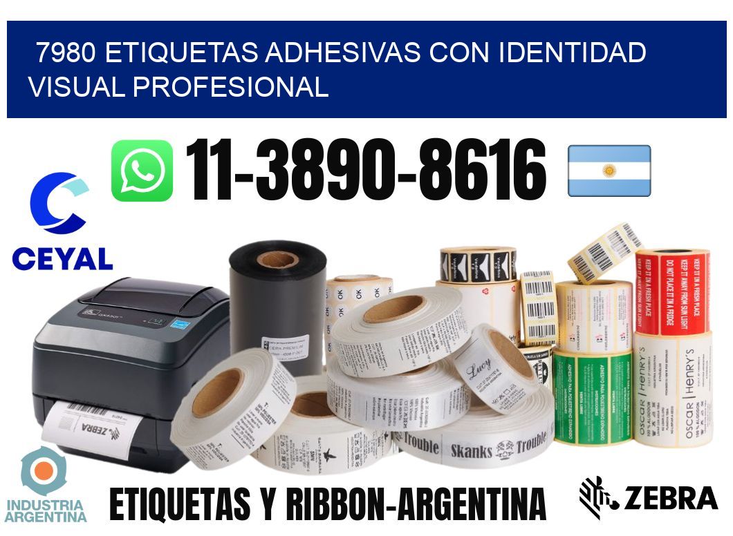 7980 Etiquetas adhesivas con identidad visual profesional