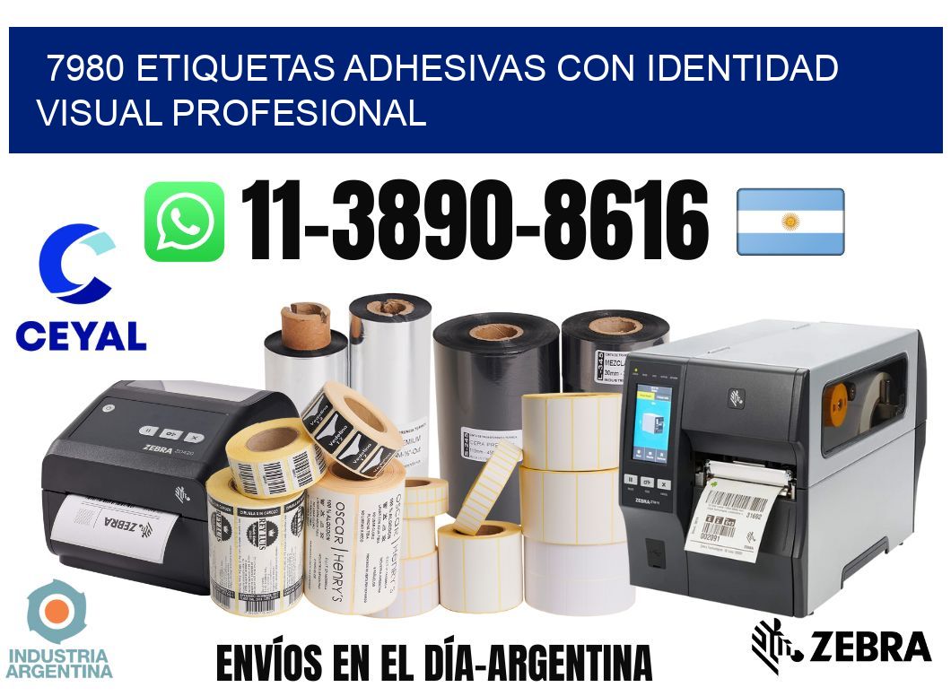 7980 Etiquetas adhesivas con identidad visual profesional