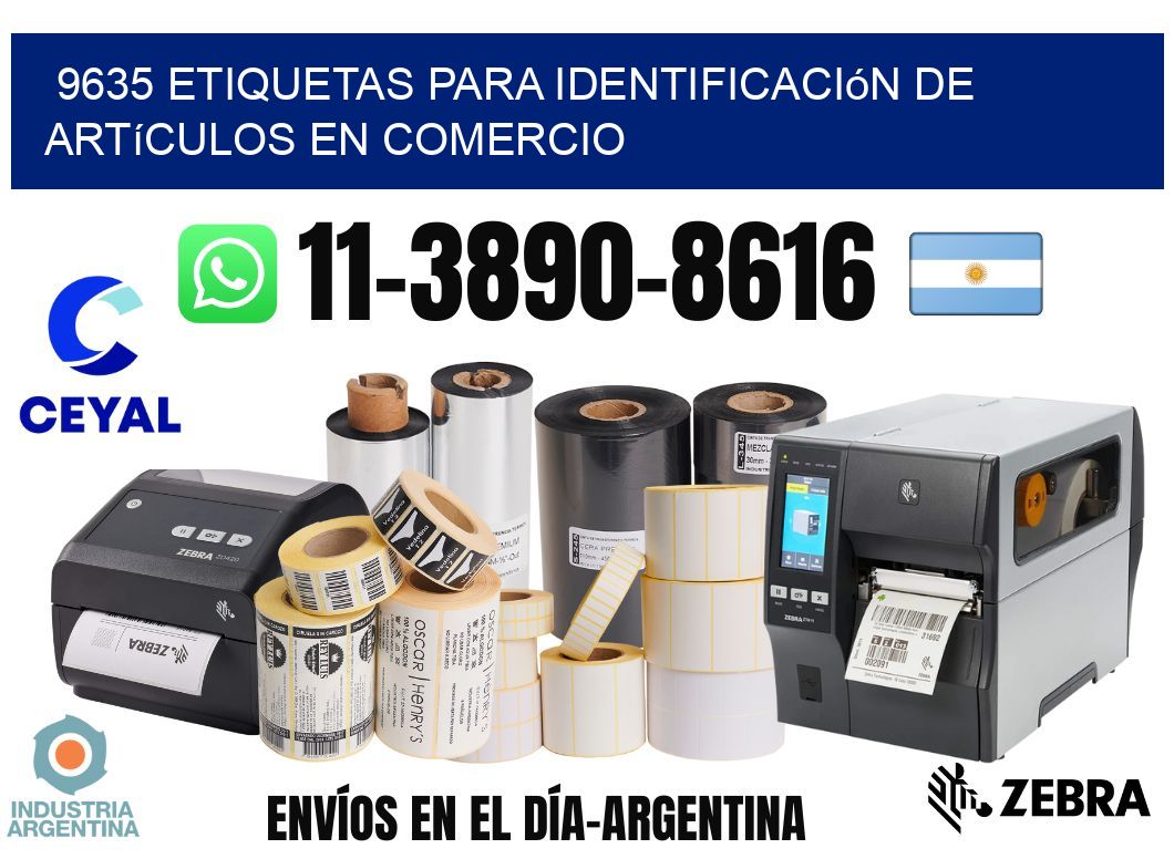 9635 Etiquetas para identificación de artículos en comercio
