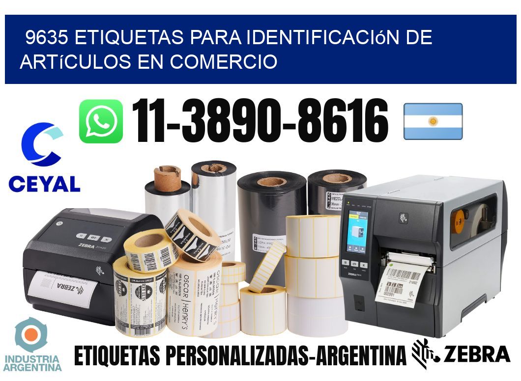 9635 Etiquetas para identificación de artículos en comercio