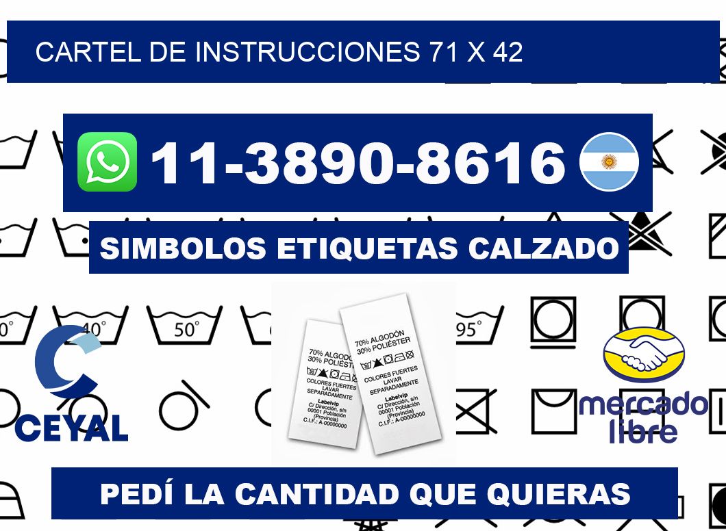 Cartel de instrucciones 71 x 42