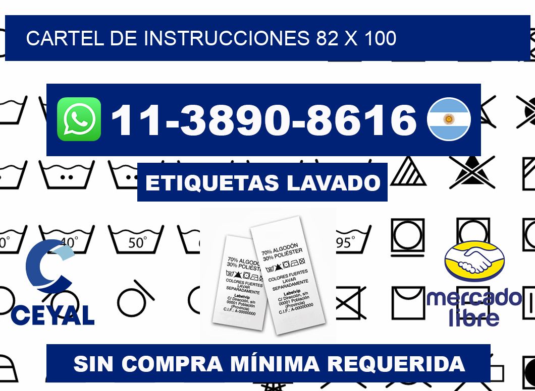 Cartel de instrucciones 82 x 100