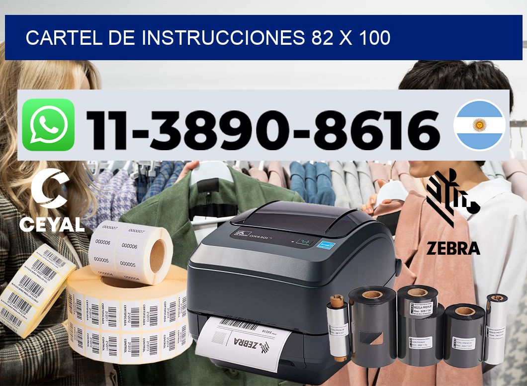 Cartel de instrucciones 82 x 100