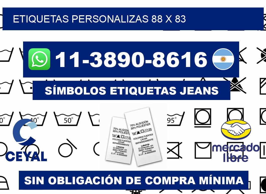 ETIQUETAS PERSONALIZAS 88 x 83