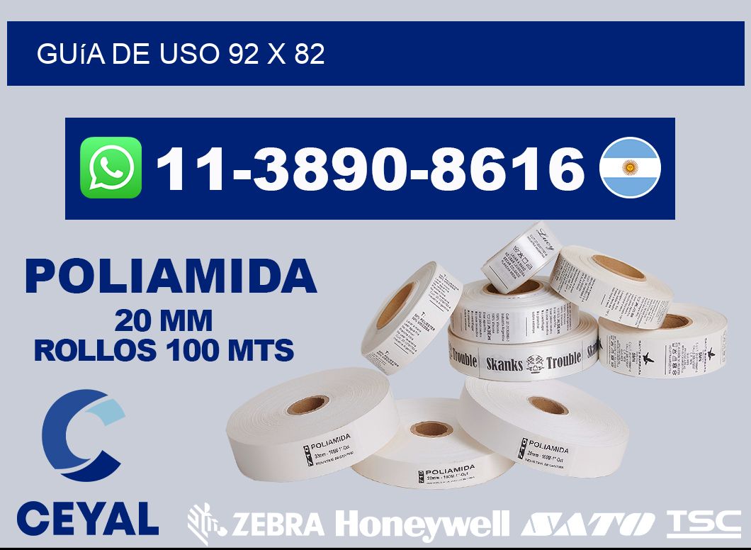 Guía de uso 92 x 82