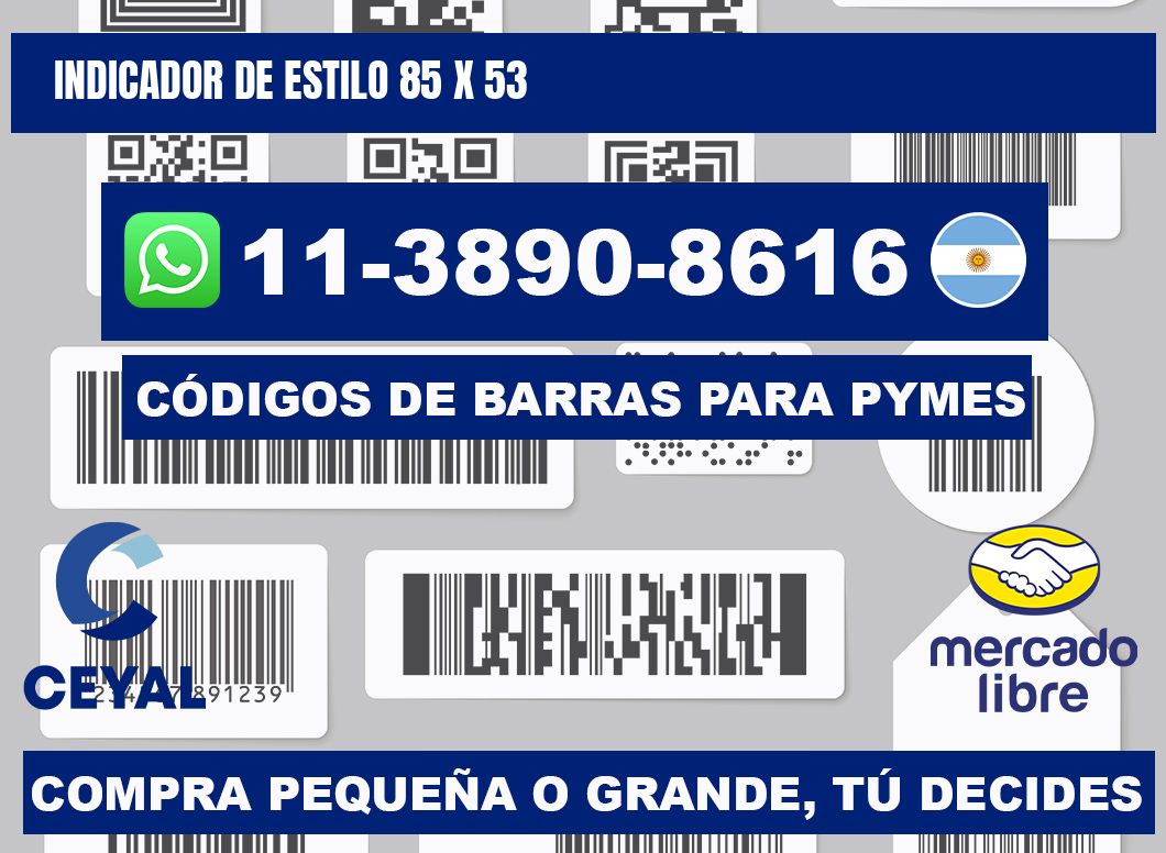 Indicador de estilo 85 x 53