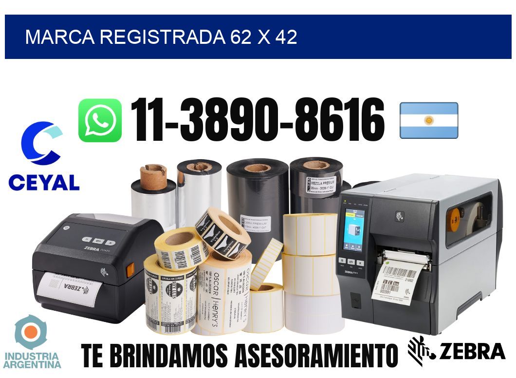 Marca registrada 62 x 42