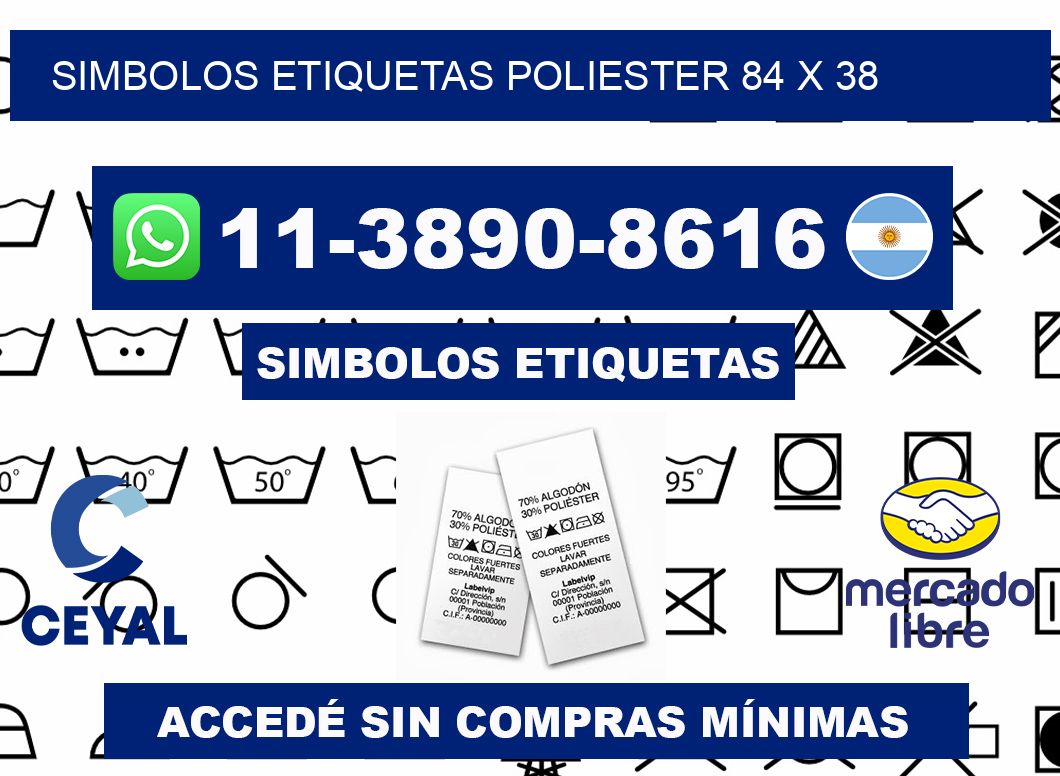 SIMBOLOS ETIQUETAS POLIESTER 84 x 38