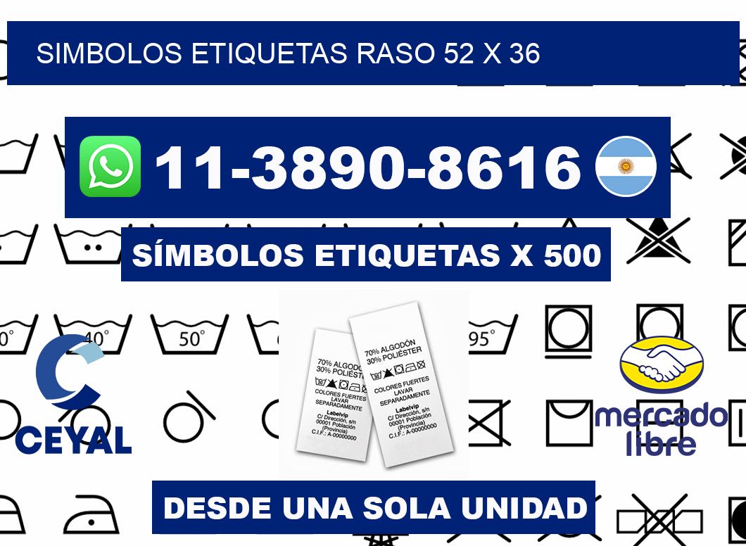 SIMBOLOS ETIQUETAS RASO 52 x 36