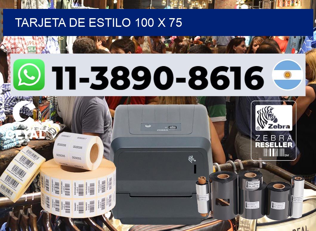 Tarjeta de estilo 100 x 75