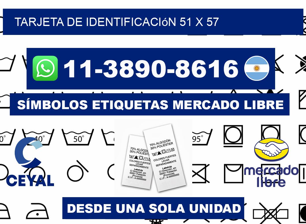 Tarjeta de identificación 51 x 57