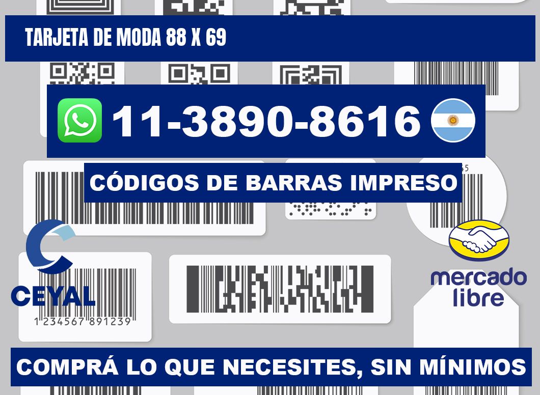Tarjeta de moda 88 x 69