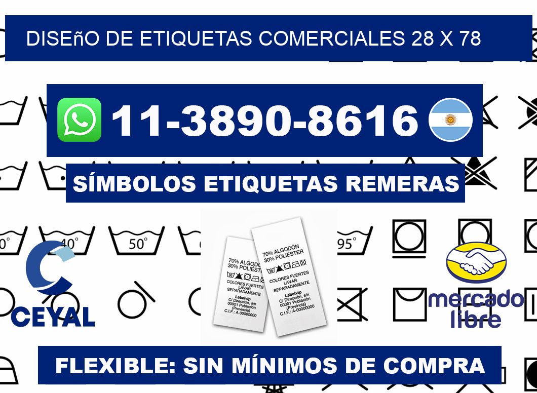diseño de etiquetas comerciales 28 x 78