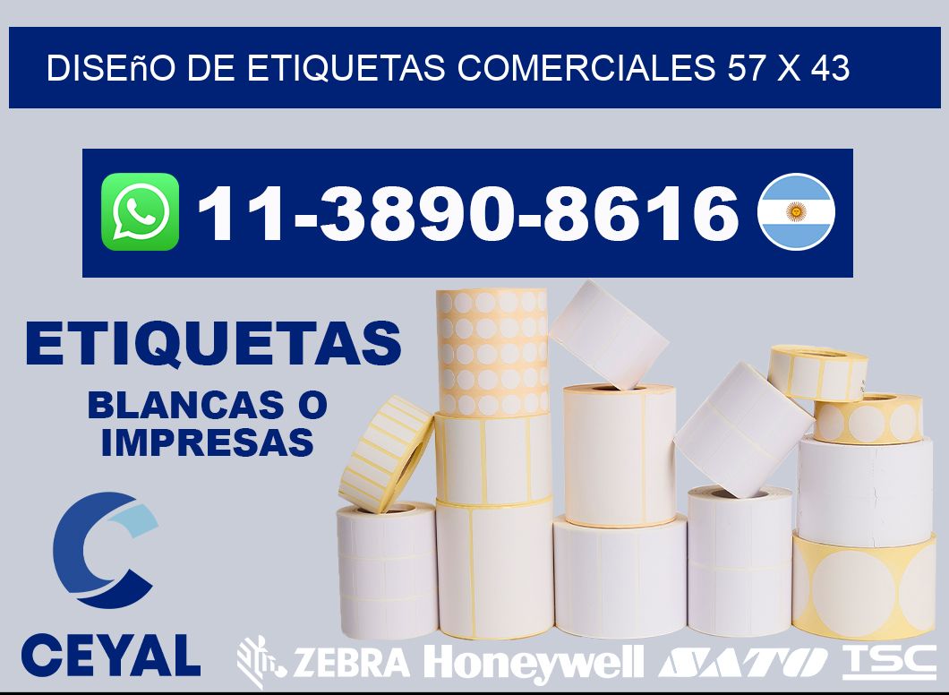 diseño de etiquetas comerciales 57 x 43