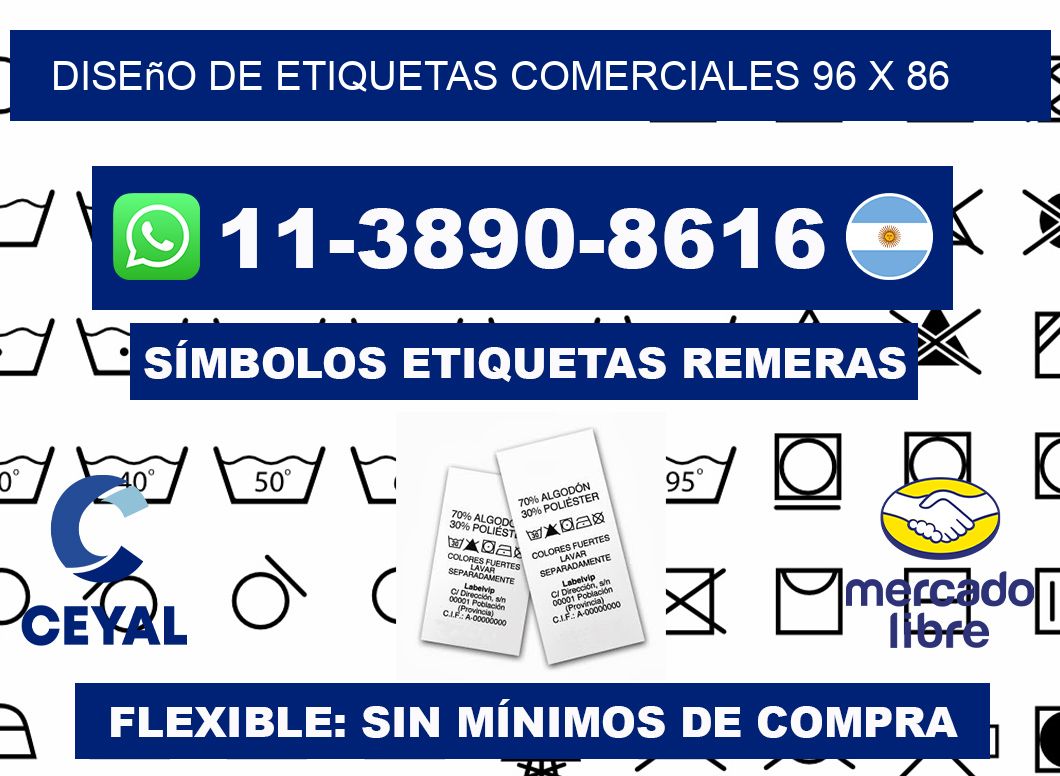 diseño de etiquetas comerciales 96 x 86
