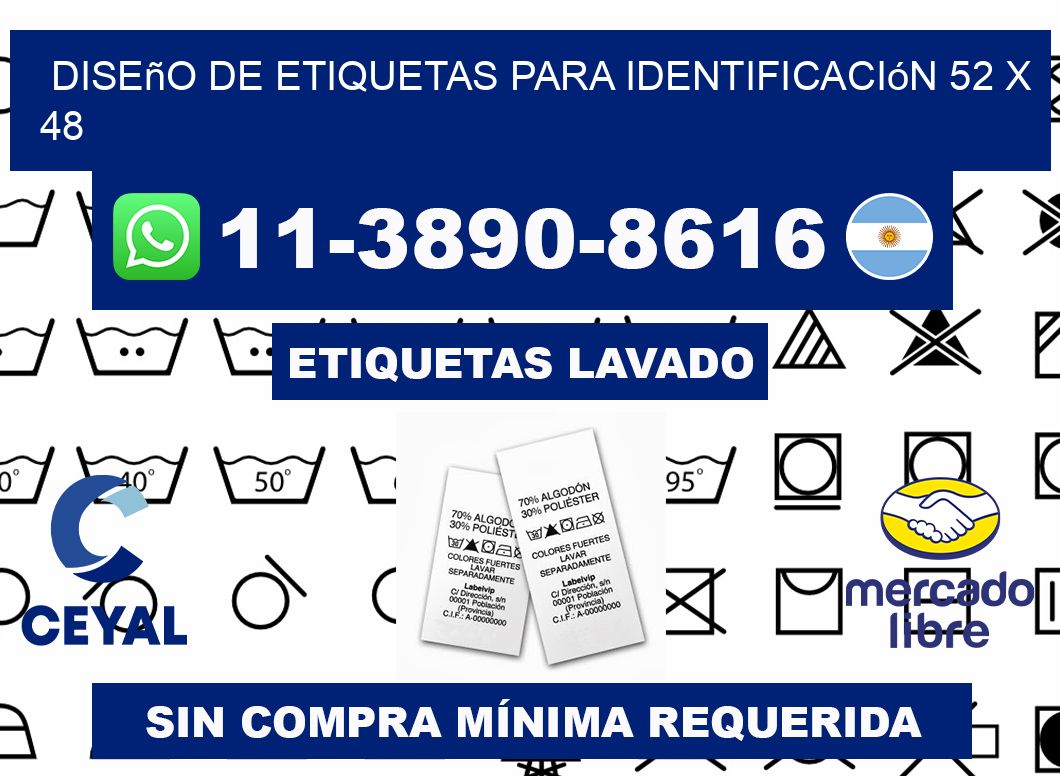 diseño de etiquetas para identificación 52 x 48
