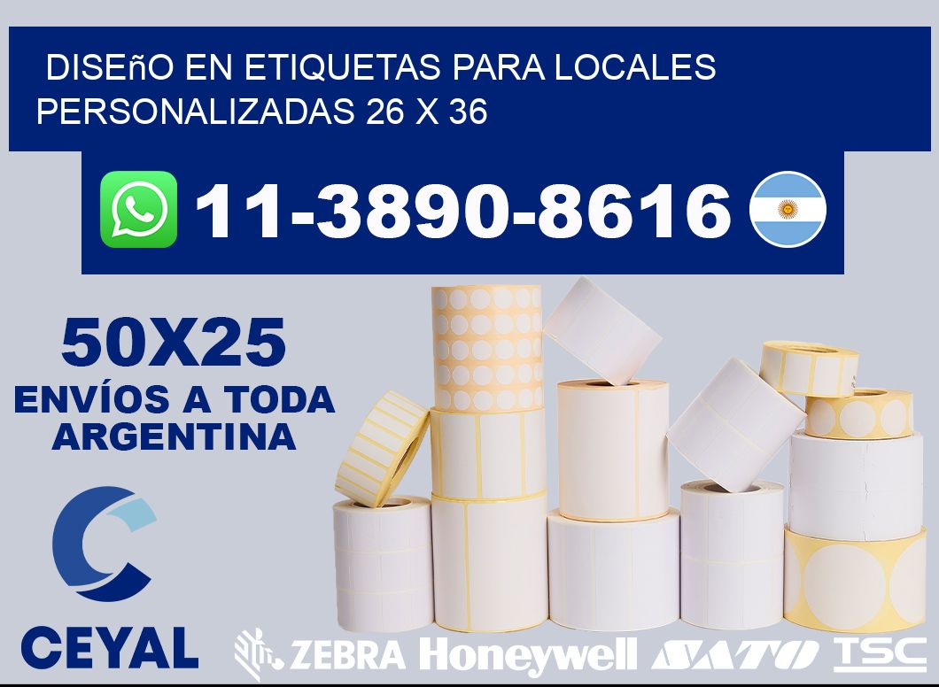 diseño en etiquetas para locales personalizadas 26 x 36