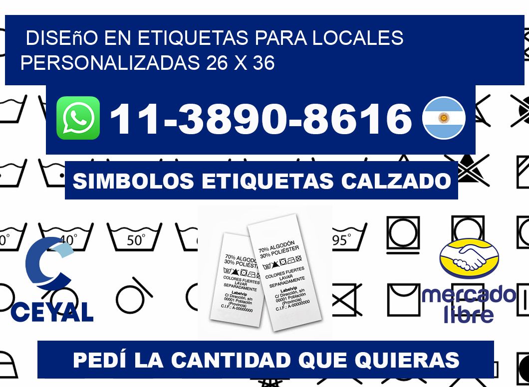 diseño en etiquetas para locales personalizadas 26 x 36