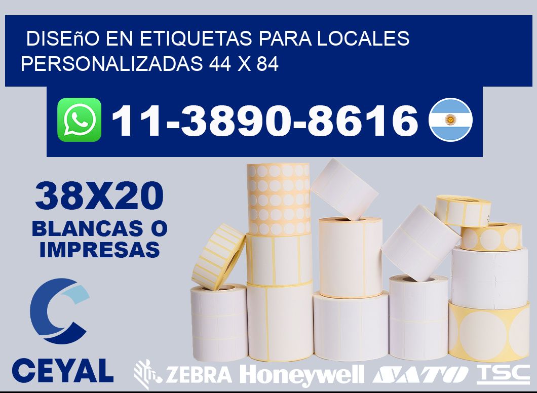 diseño en etiquetas para locales personalizadas 44 x 84