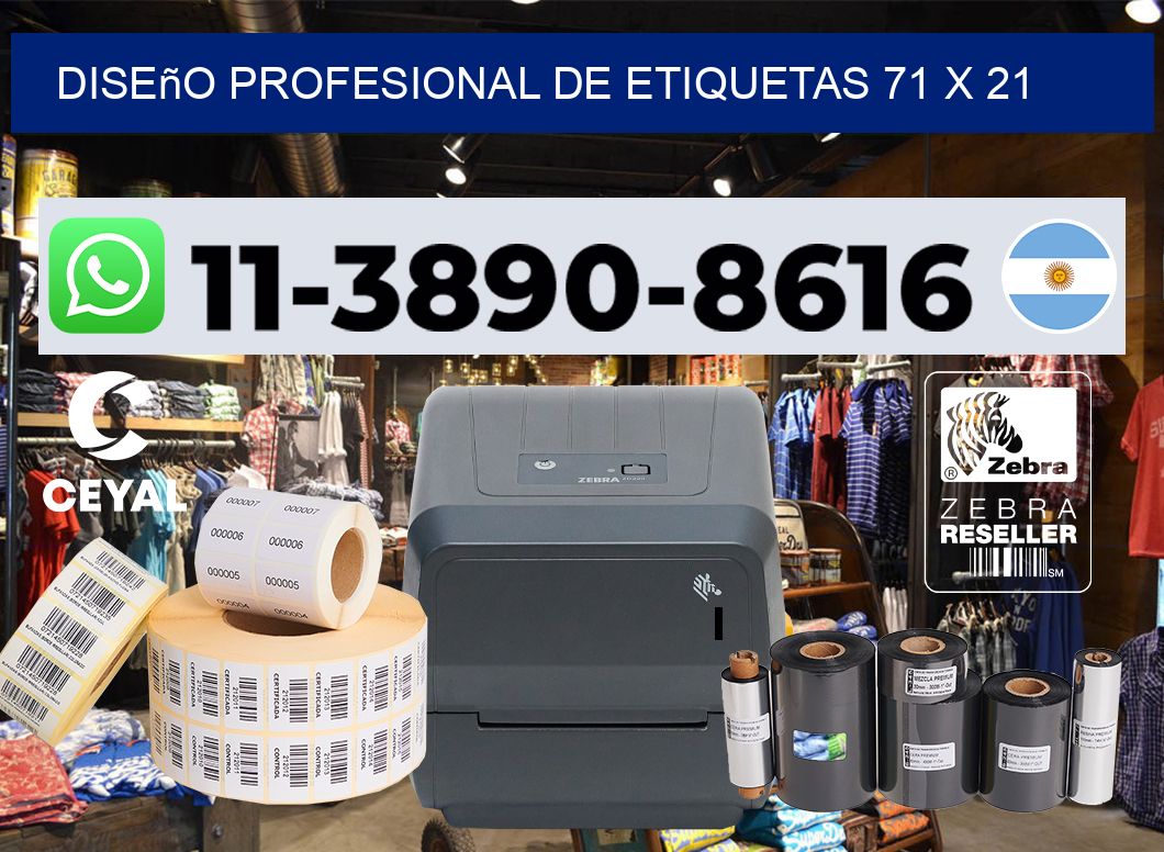 diseño profesional de etiquetas 71 x 21