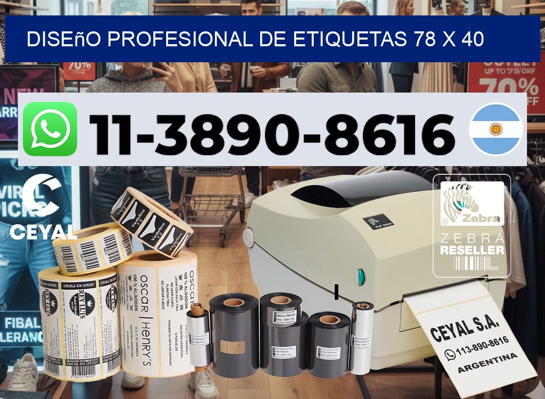 diseño profesional de etiquetas 78 x 40
