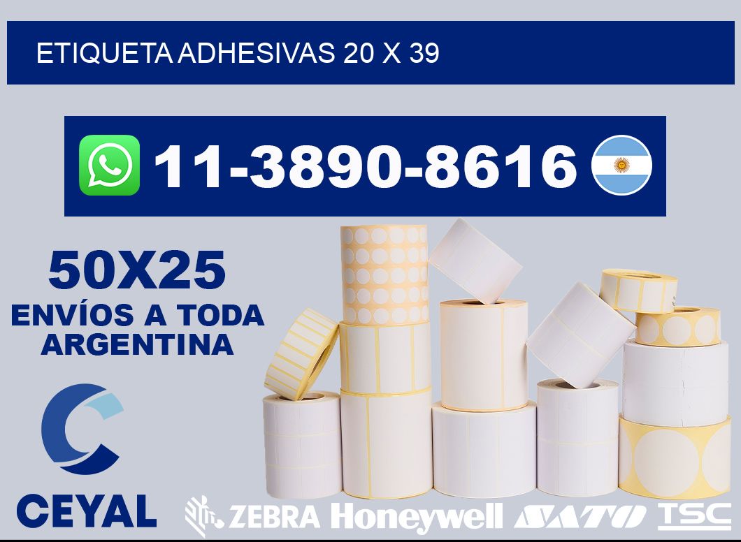 etiqueta adhesivas 20 x 39