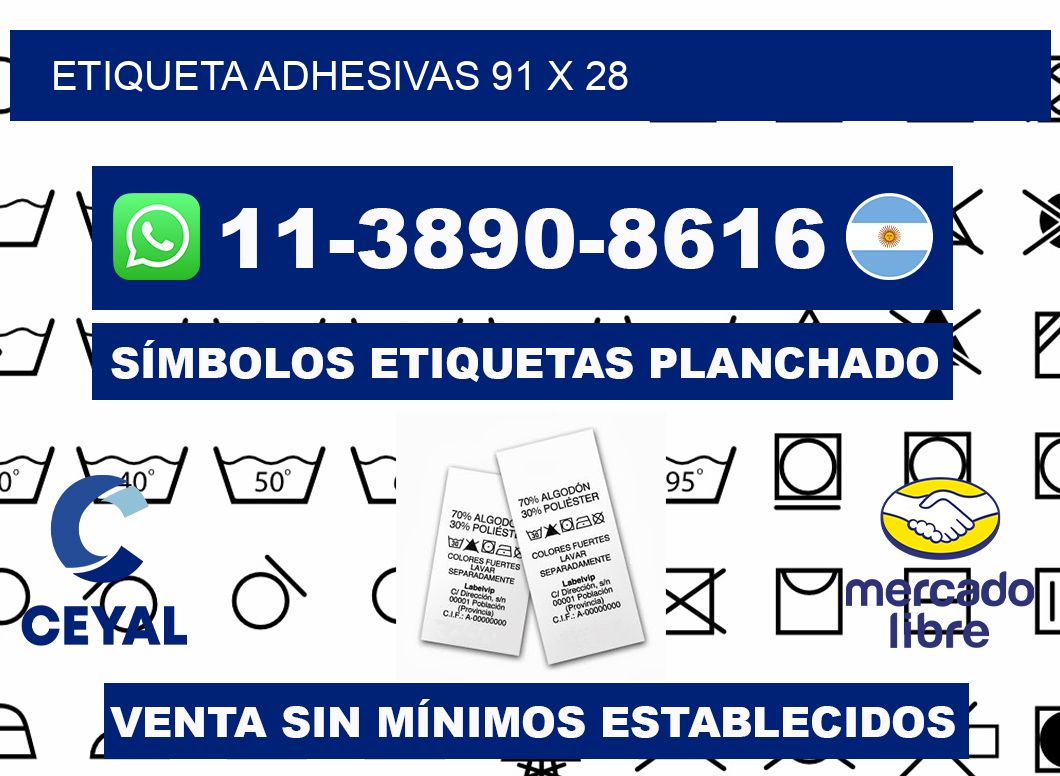 etiqueta adhesivas 91 x 28