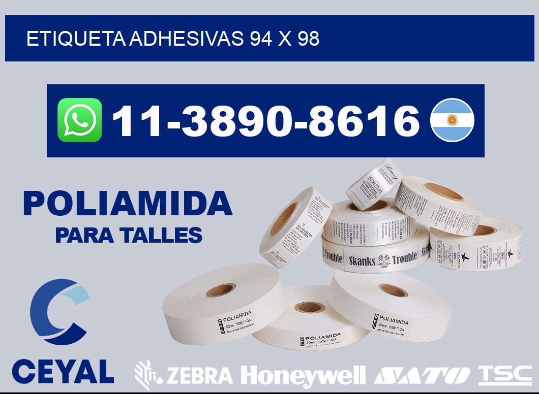 etiqueta adhesivas 94 x 98