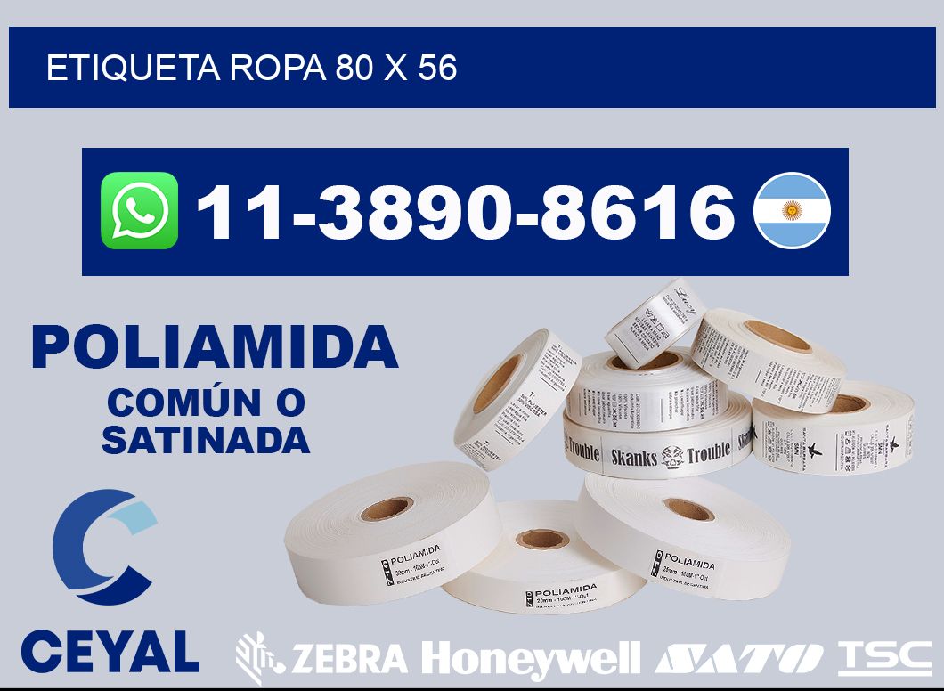 etiqueta ropa 80 x 56