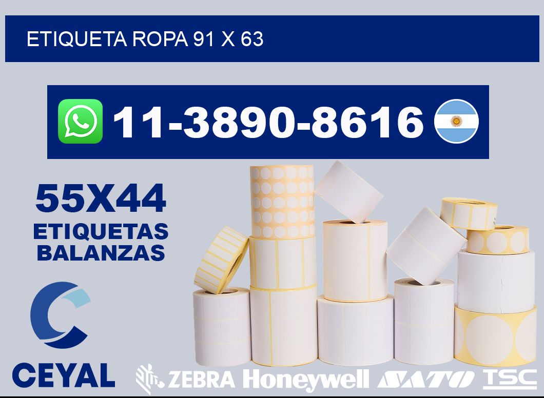 etiqueta ropa 91 x 63