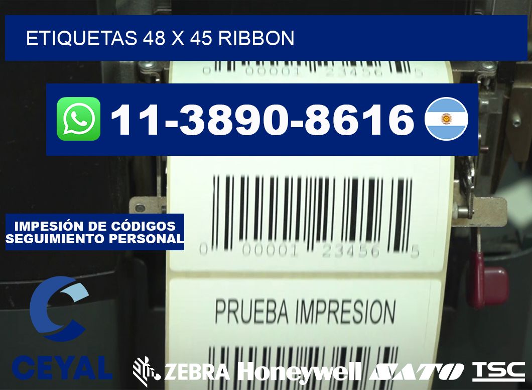 etiquetas 48 x 45 ribbon