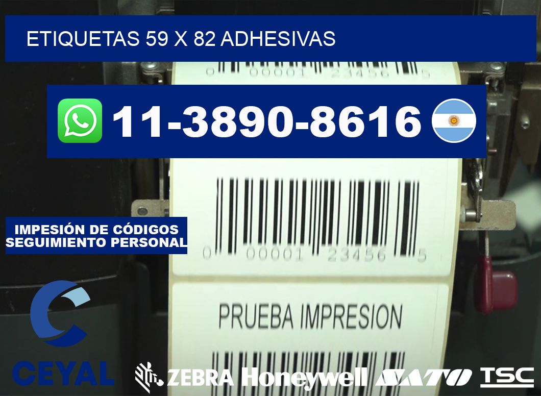 etiquetas 59 x 82 adhesivas