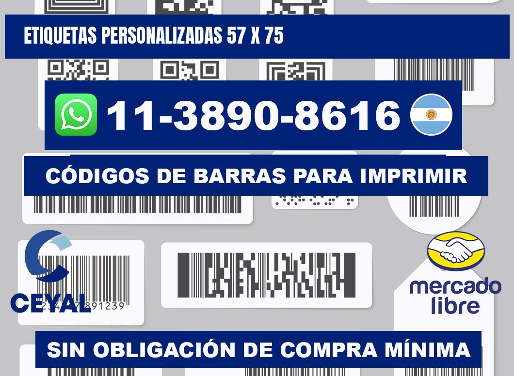 etiquetas personalizadas 57 x 75