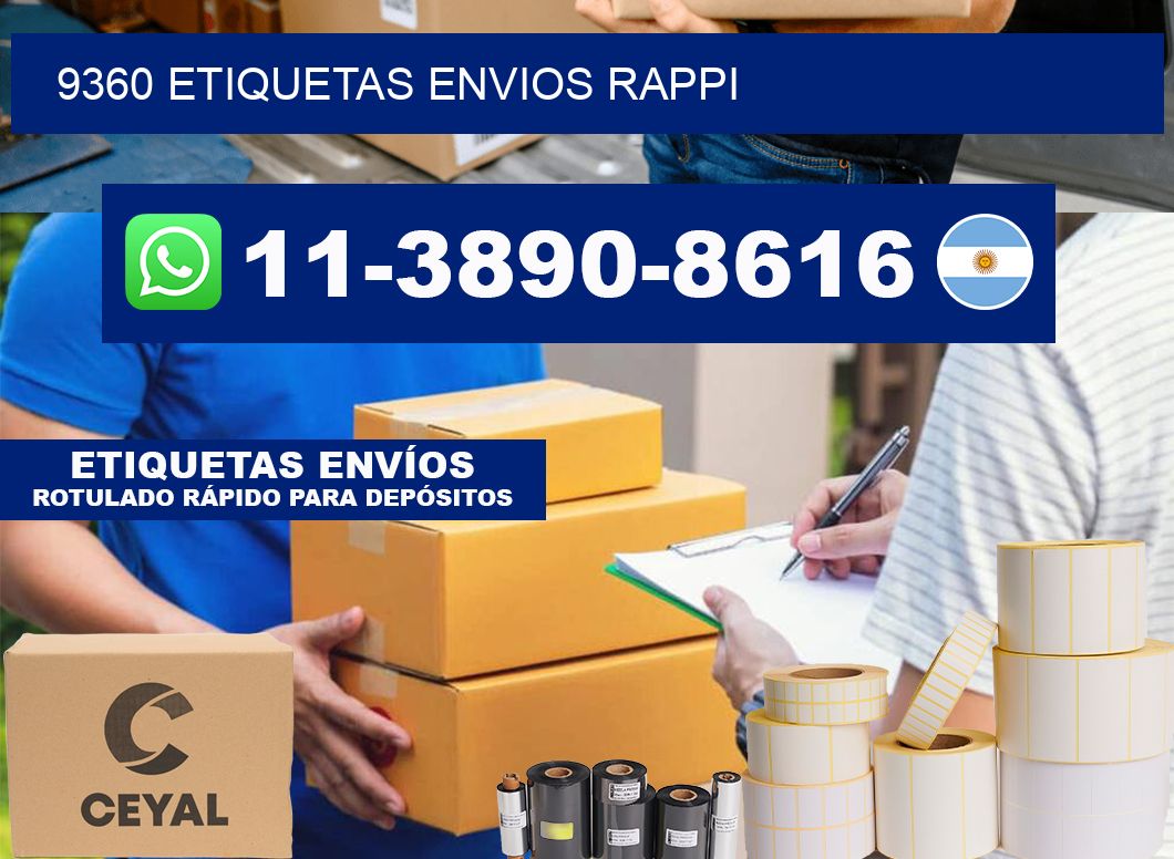 9360 etiquetas envios rappi