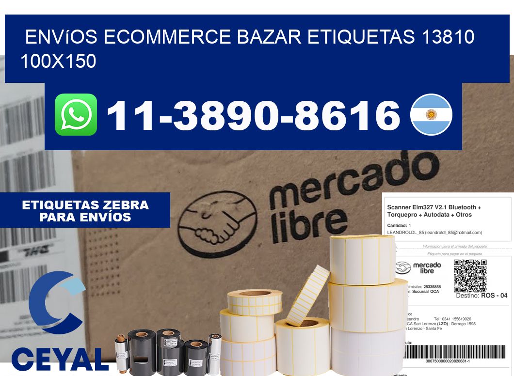 Envíos Ecommerce bazar etiquetas 13810 100x150