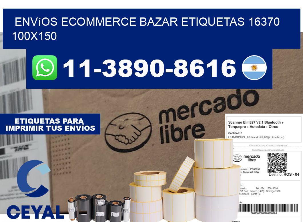 Envíos Ecommerce bazar etiquetas 16370 100x150