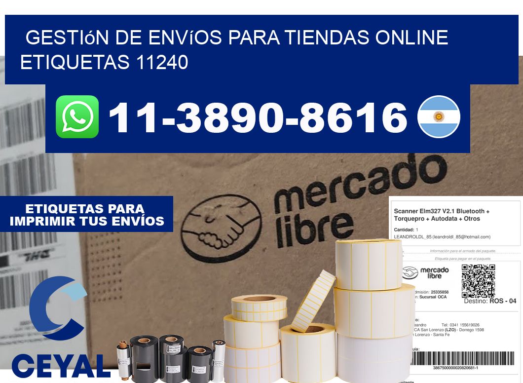 Gestión de envíos para tiendas online etiquetas 11240