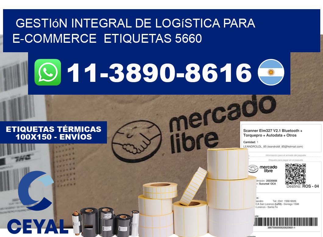 Gestión integral de logística para e-commerce  etiquetas 5660