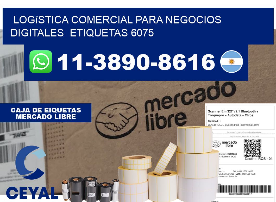 Logística comercial para negocios digitales etiquetas 6075
