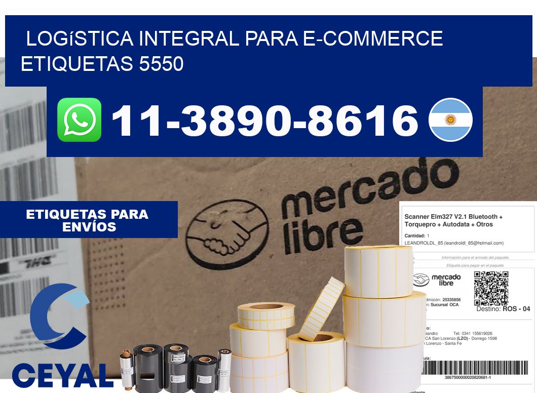 Logística integral para e-commerce  etiquetas 5550