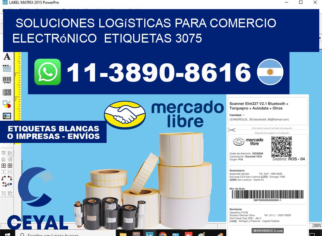 Soluciones logísticas para comercio electrónico etiquetas 3075