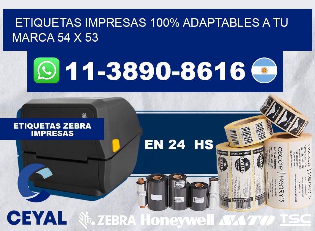 etiquetas impresas 100% adaptables a tu marca 54 x 53