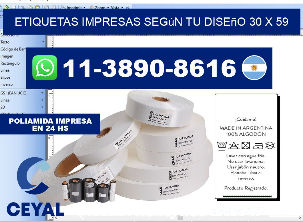 etiquetas impresas según tu diseño 30 x 59
