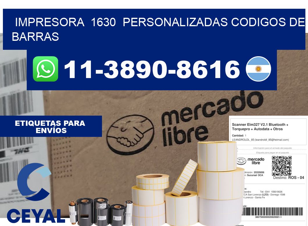 impresora 1630 personalizadas codigos de barras