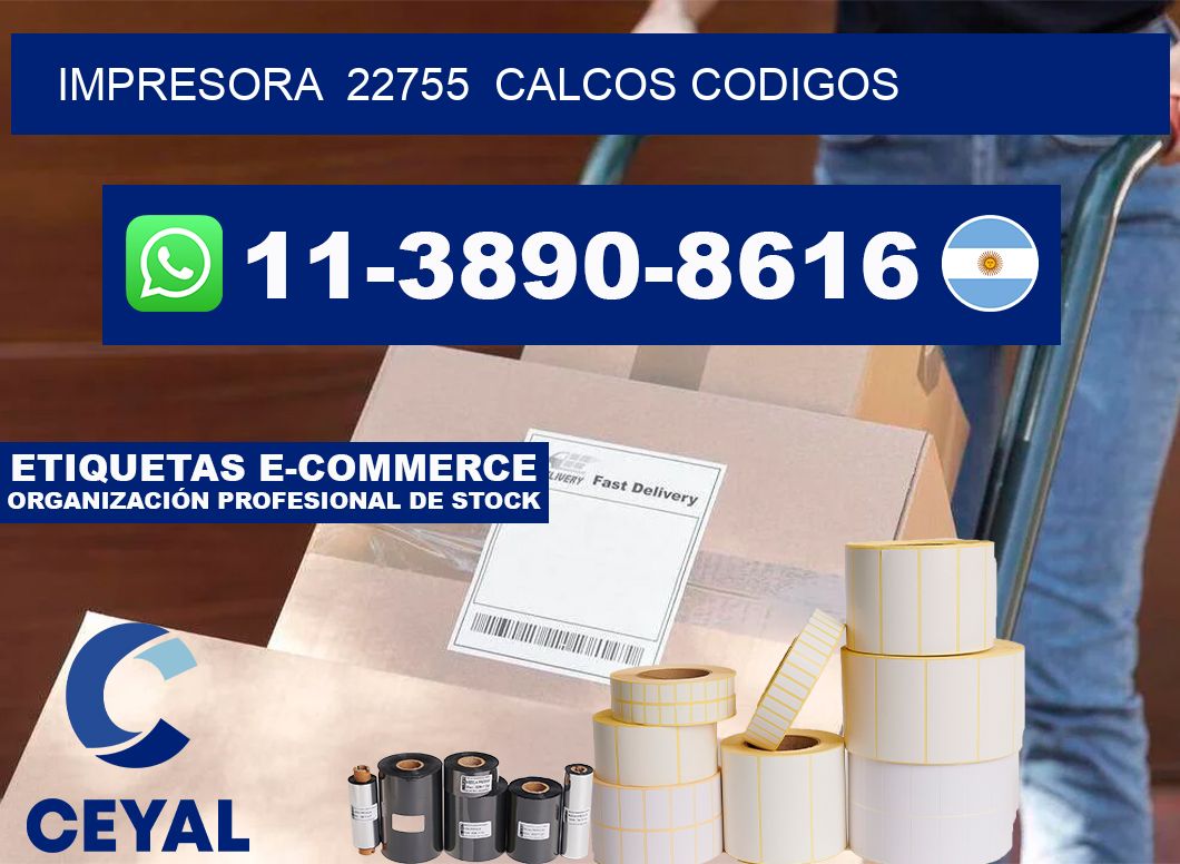 impresora  22755  calcos codigos