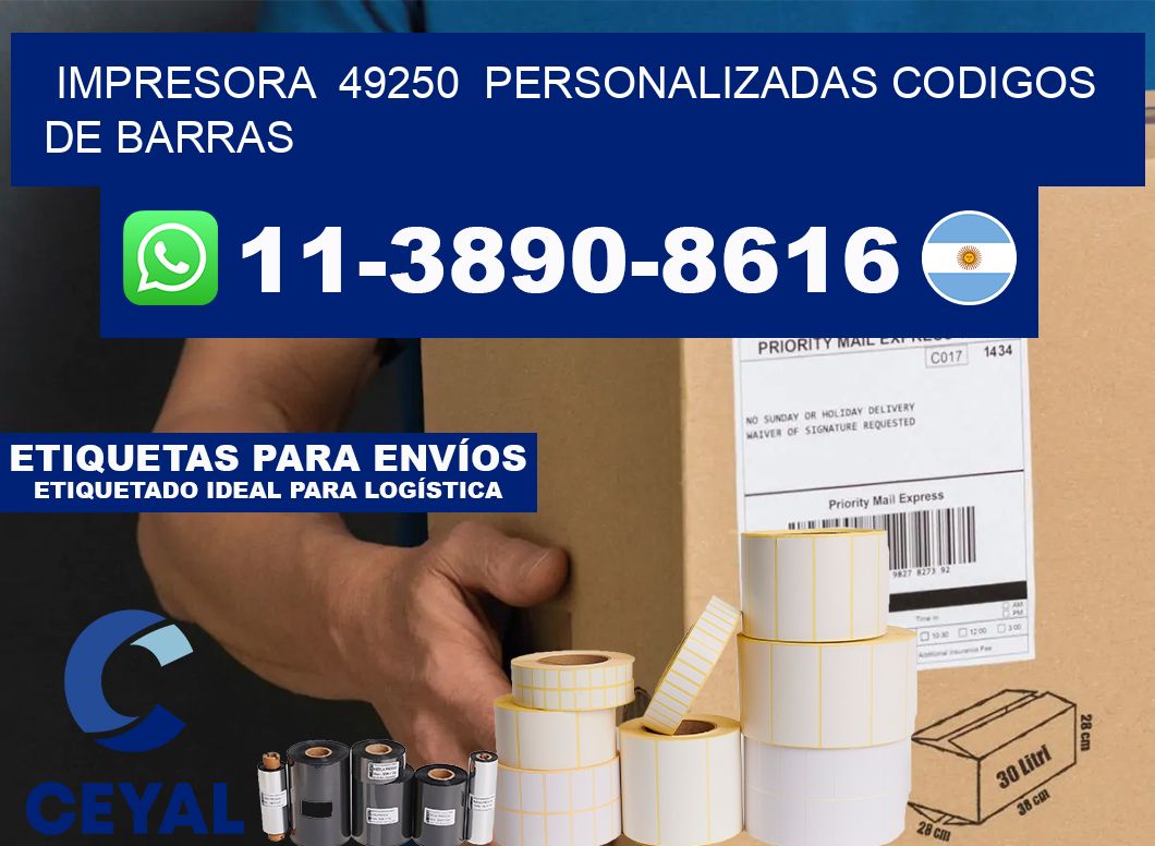 impresora  49250  personalizadas codigos de barras
